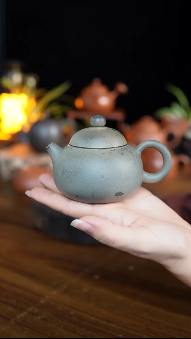 壶蛟龙坭兴陶手工茶壶