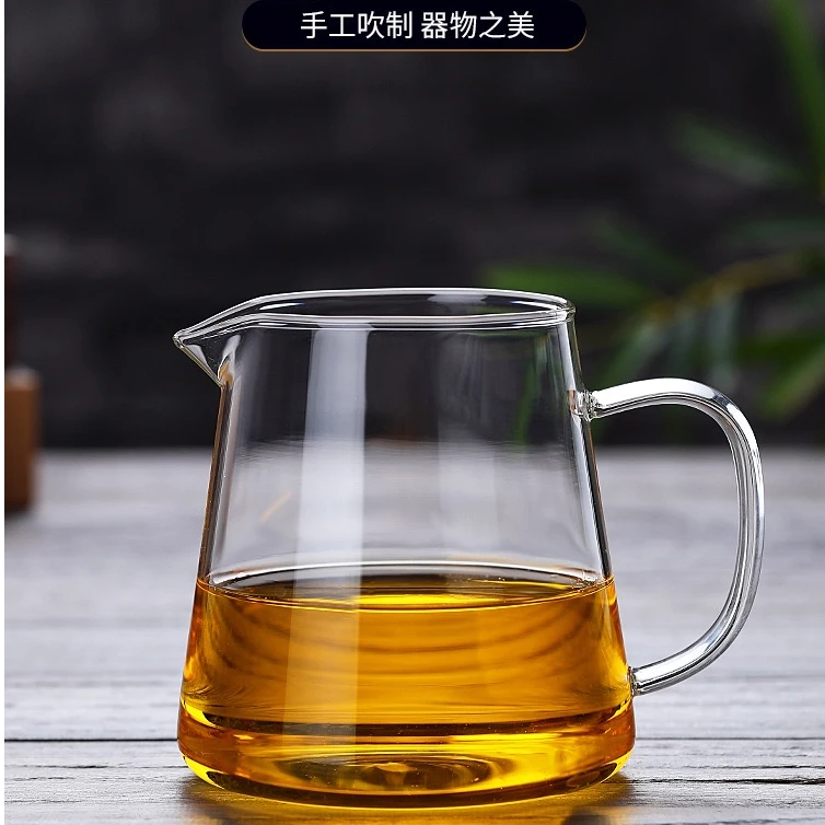 玻璃耐热茶漏一体公杯耐高温玻璃杯小青柑冲茶分茶器纯手工公道杯