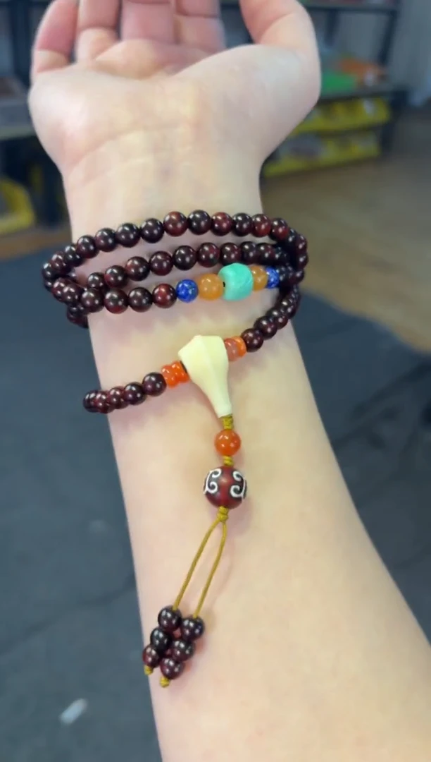 【闪购商品】檀香紫檀（小叶紫檀）无事牌 6mm小叶紫檀108