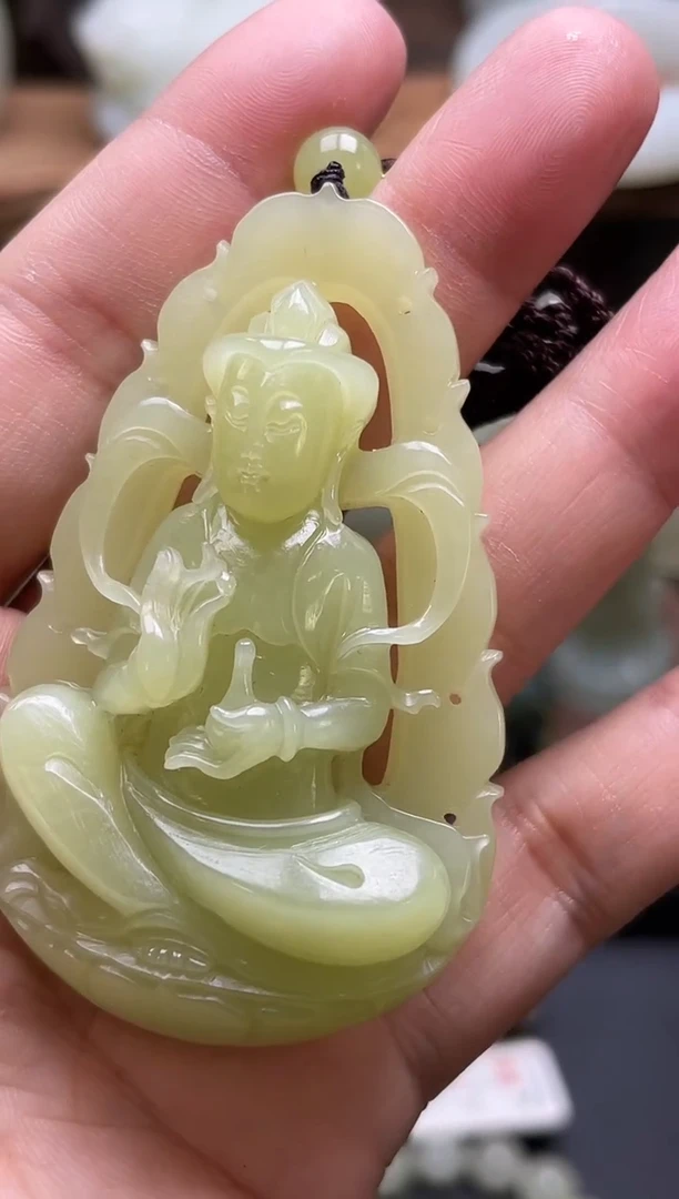 【闪购商品】和田玉吊坠未镶嵌若羌黄玉 观音 9007634
