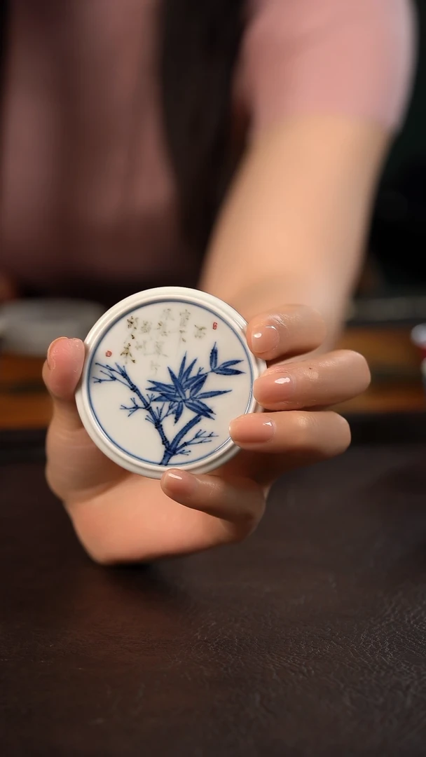 研山琢器竹子小杯垫