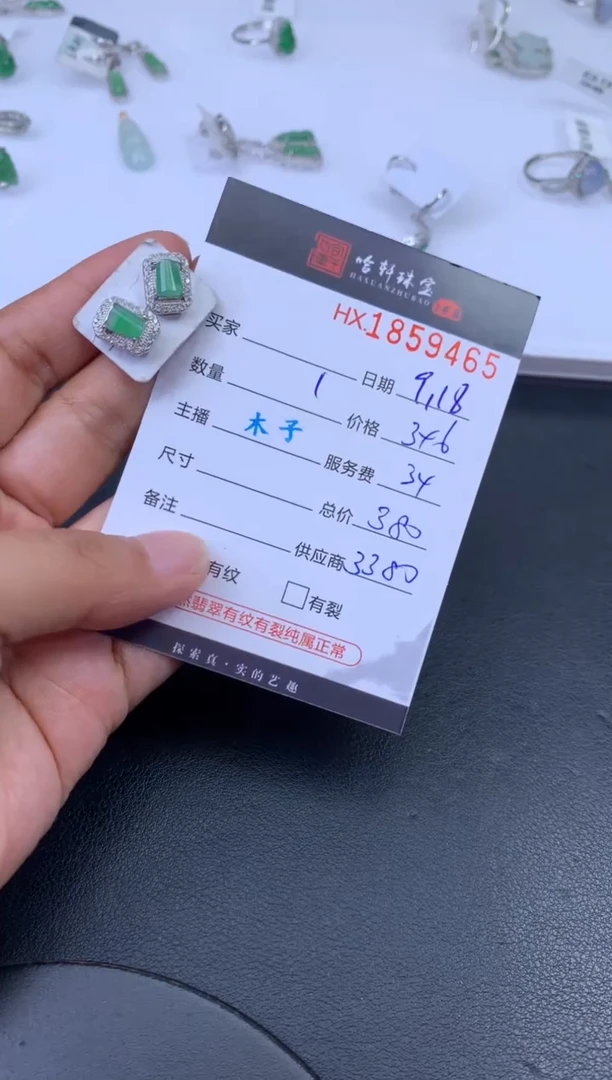 未镶嵌挂件翡翠哈轩 耳饰1对