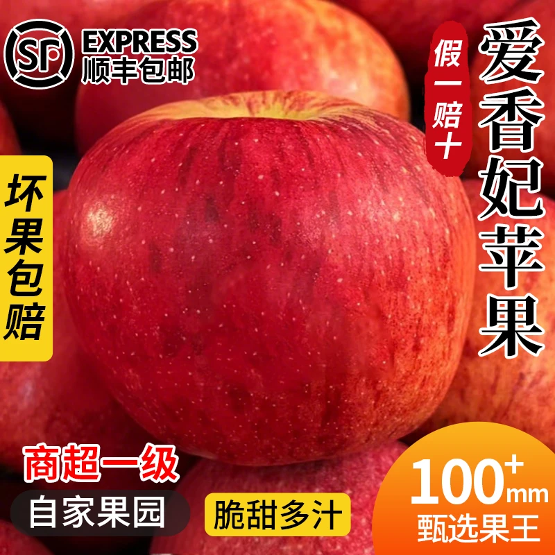 【顺丰送上门】云南爱妃苹果12粒礼盒装进口水果红苹果新鲜当季云南省