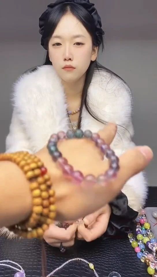 水晶摆件未镶嵌天然萤石手链13