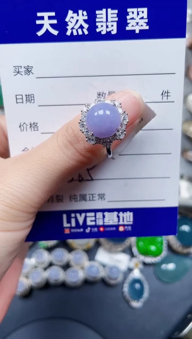 银S925镶嵌翡翠耳饰565