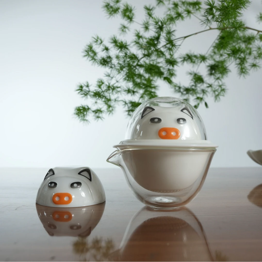 十二生肖高端便携收纳可爱旅行快客杯茶具套装户外泡茶杯一壶三杯