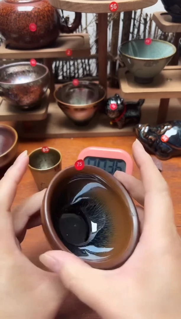 茶盏代*75号建盏工匠茶器