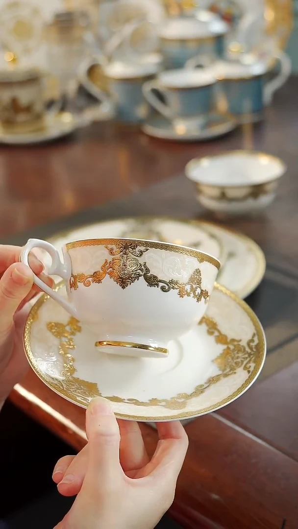 瓷片咖啡杯碟1套