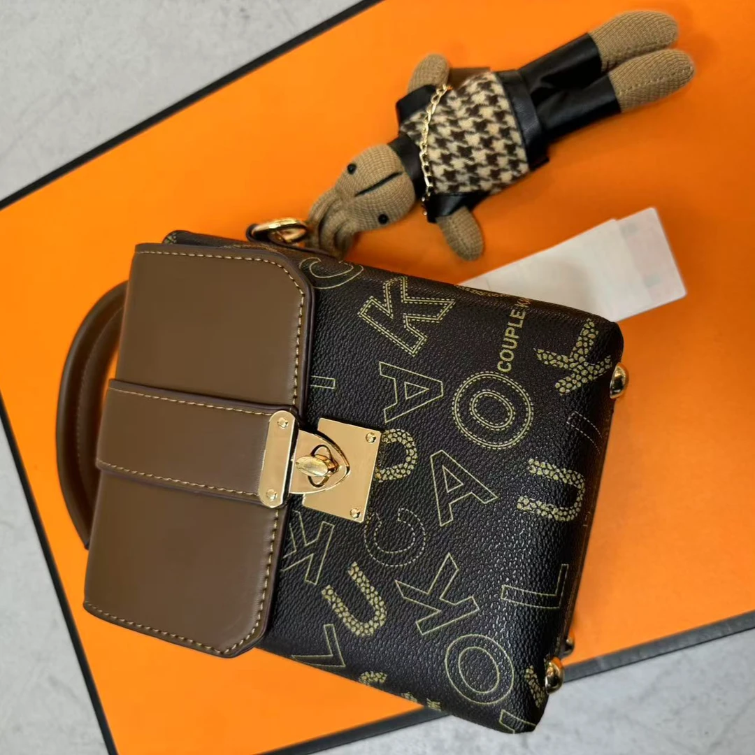 复古质感小包2023新款韩版时尚单肩手机手提小方包精致斜挎包百搭