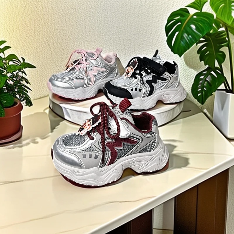 小女孩童鞋潮童运动四季防臭透气超软老爹单网潮款软底百搭
