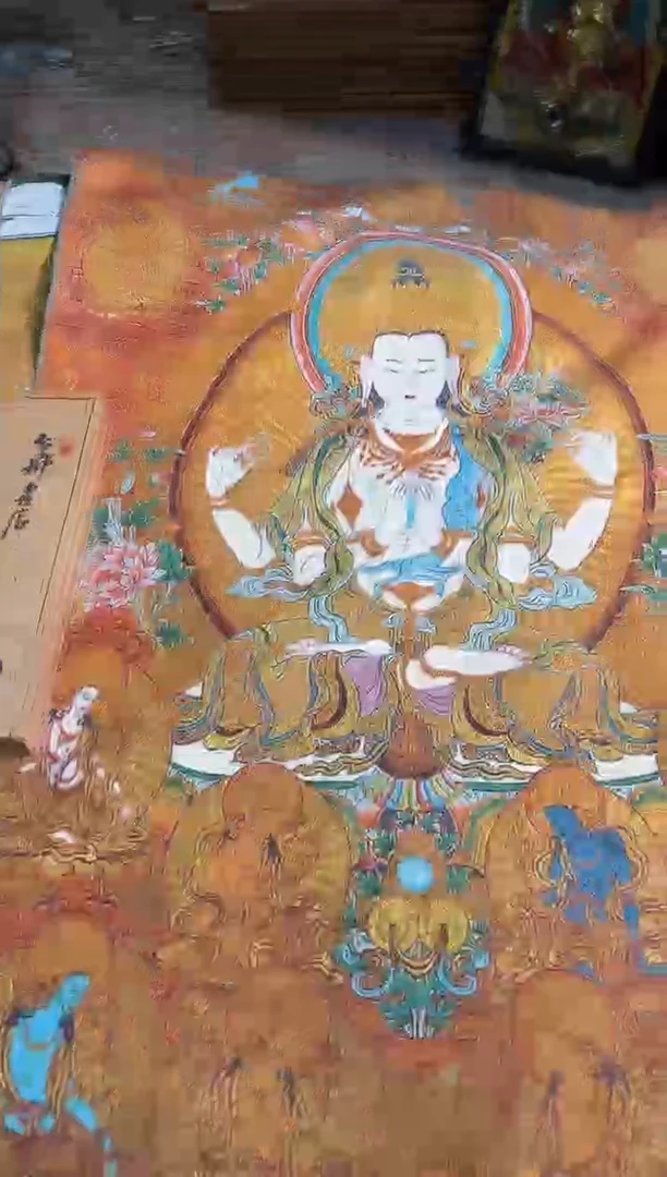 织绣路路的唐卡tk160