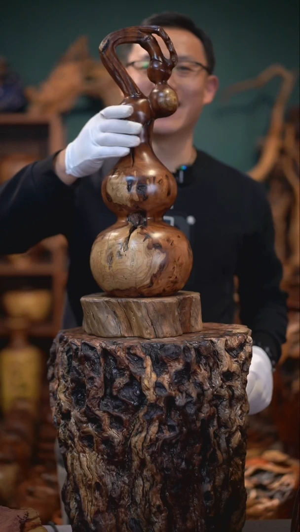 【闪购商品】枣木雷击枣木葫芦+底座