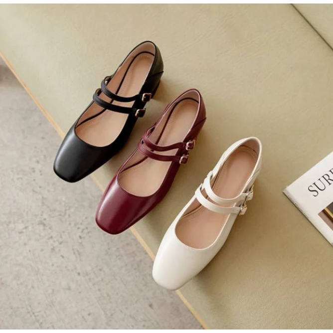 李大龙高3.5公分羊皮/里外全皮山茶花百搭时尚单鞋/浅口单鞋036