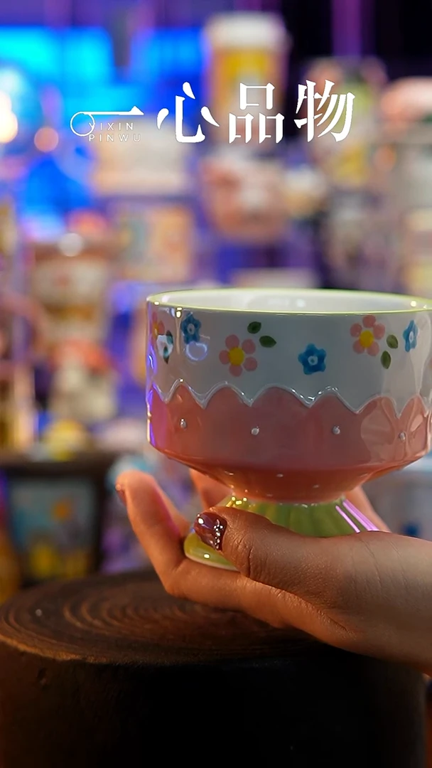 杯子瓷A109景德镇手工手绘杯子摆件