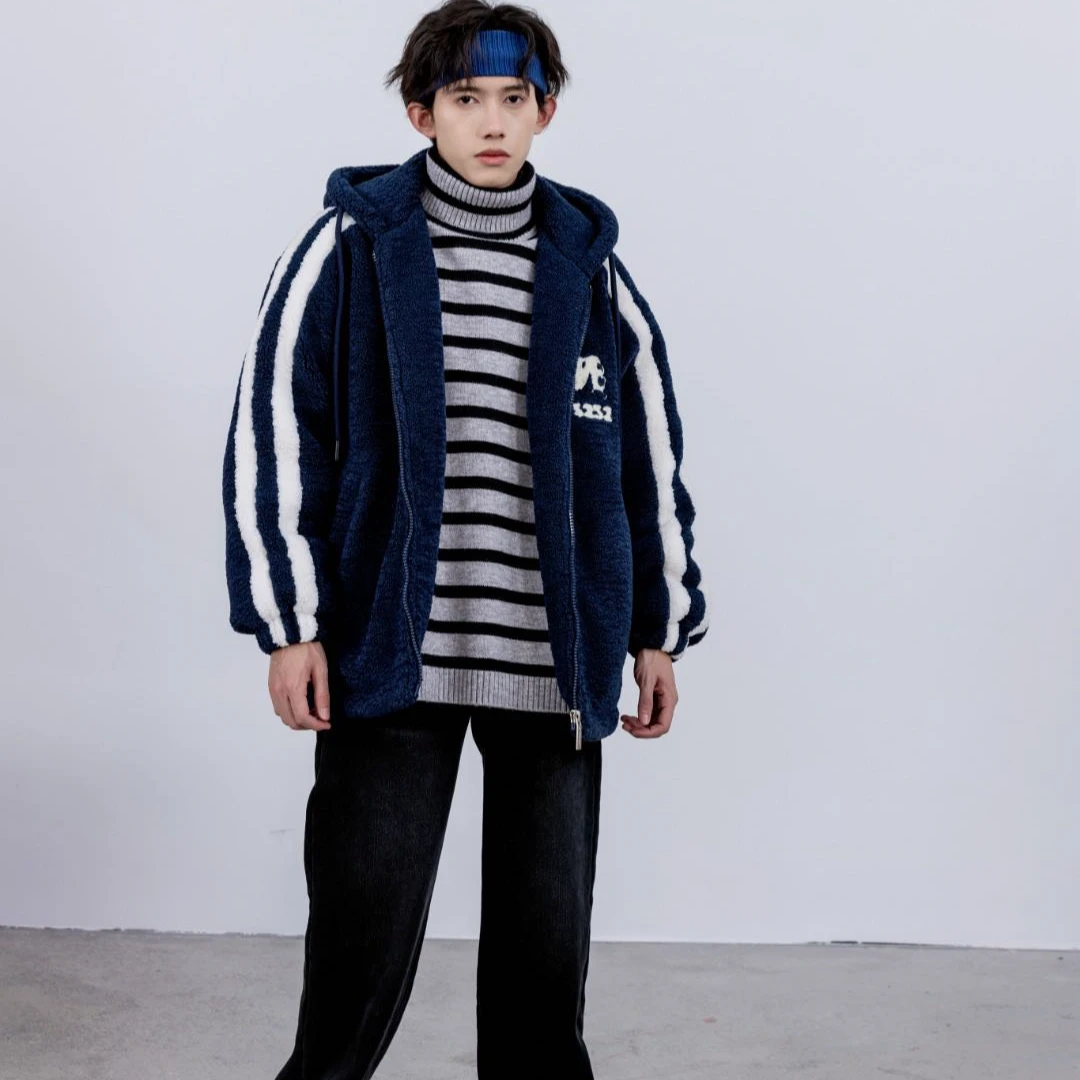 63799高端专享老林家天花板毛毛衣藏青