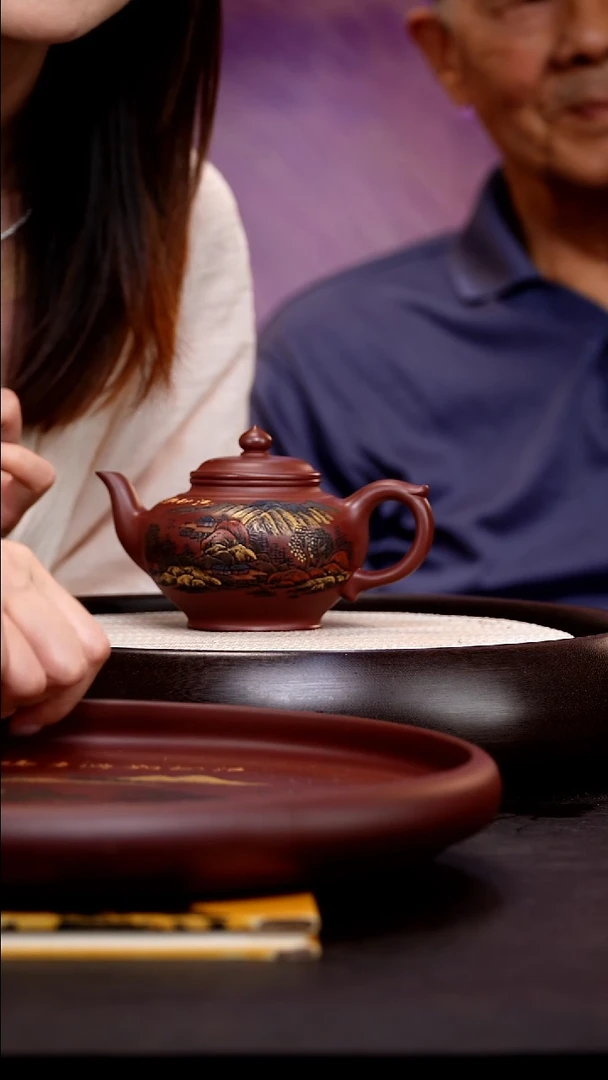 茶壶紫砂WPR49笑樱套组老紫泥250cc