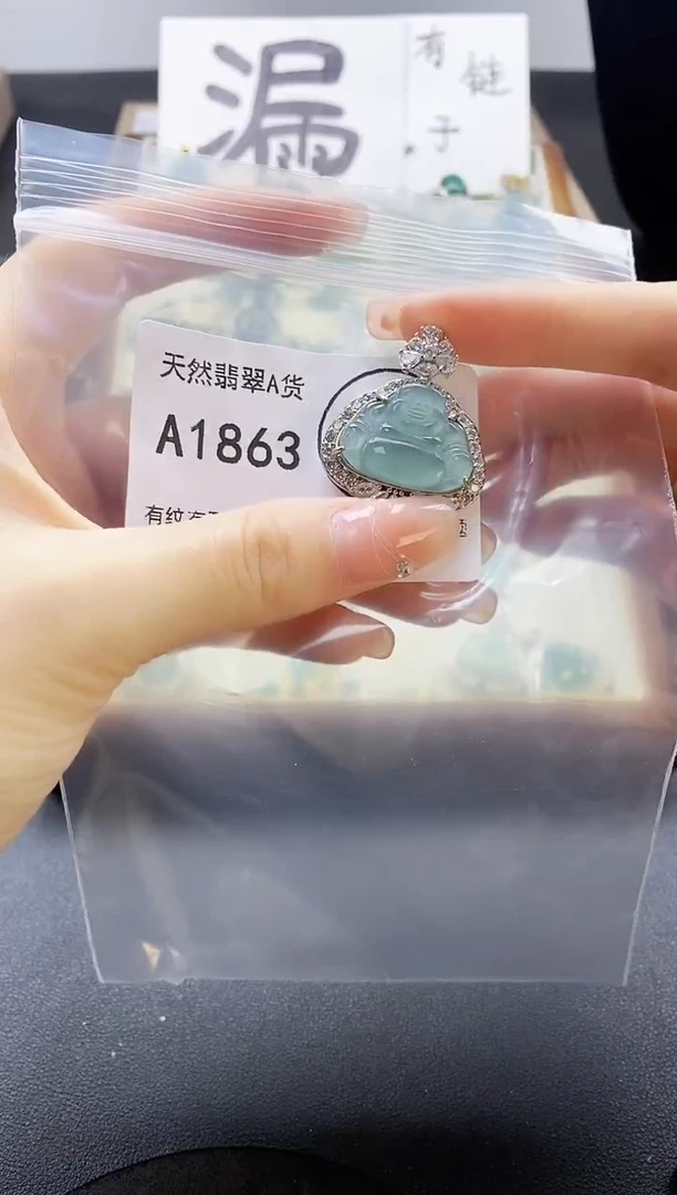 翡翠未镶嵌吊坠(赠链)天然翡翠A货