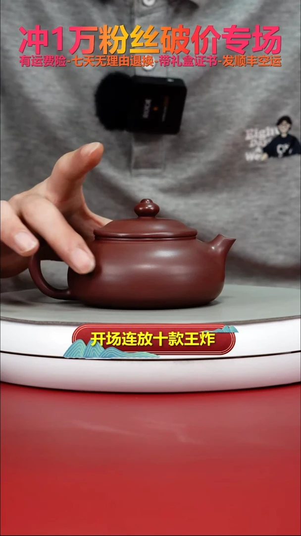 茶壶紫砂李传荣S级龙血砂光素寒江180CC