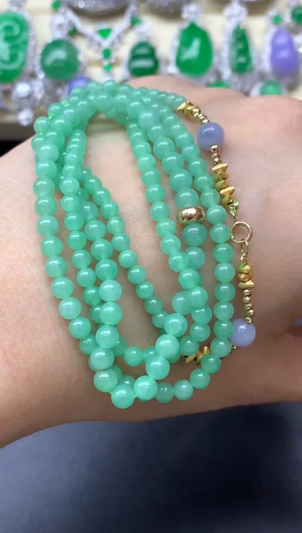 18K金镶嵌手链翡翠211-中国好珍宝