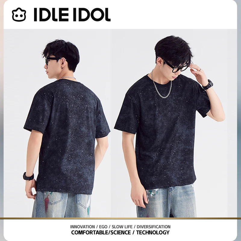IDLE IDOL【现货】夏季新款潮流时尚休闲扎染百搭情侣款短袖T恤