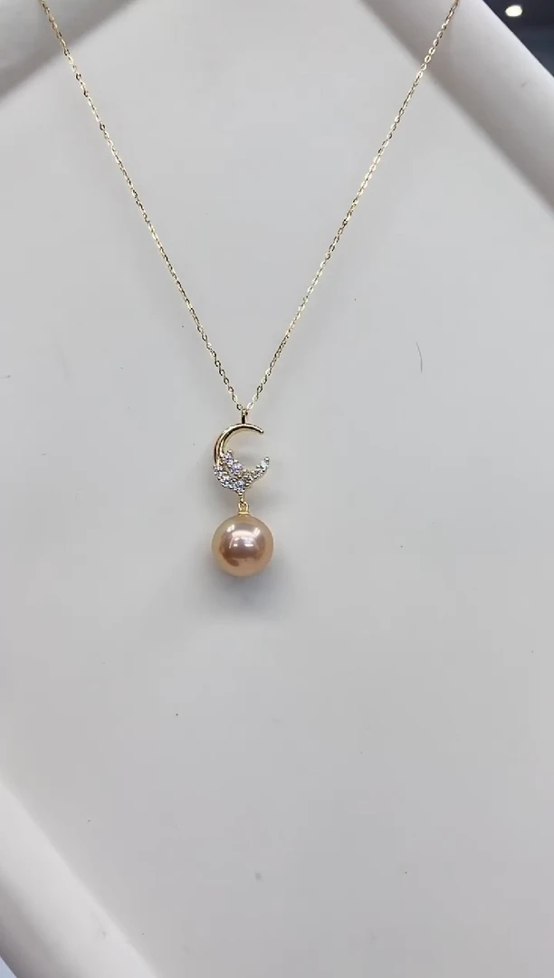 【闪购商品】淡水珍珠颈饰银S925镶嵌淡水套链