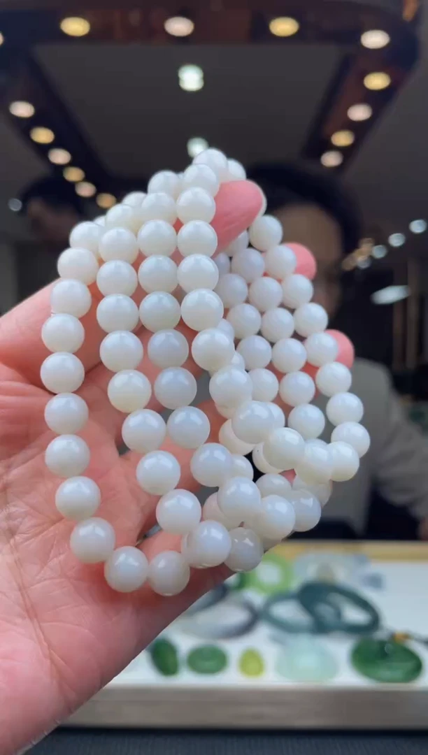 【闪购商品】和田玉手串未镶嵌天然和田玉多样性发其一