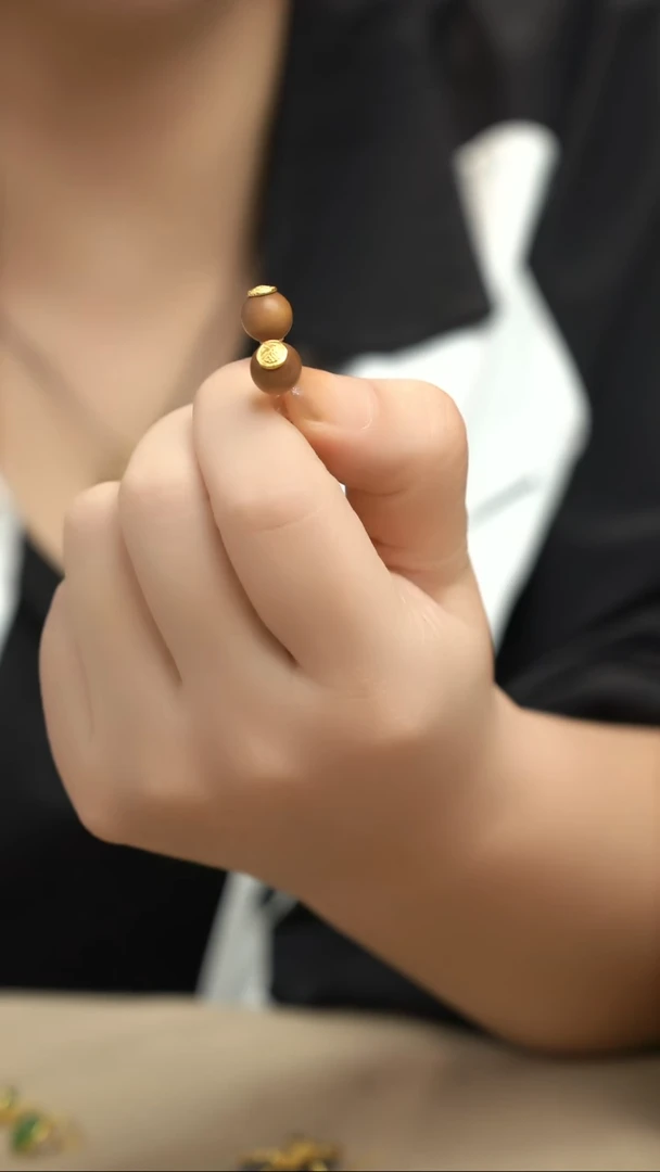 檀香木耳饰老山檀贴片耳钉