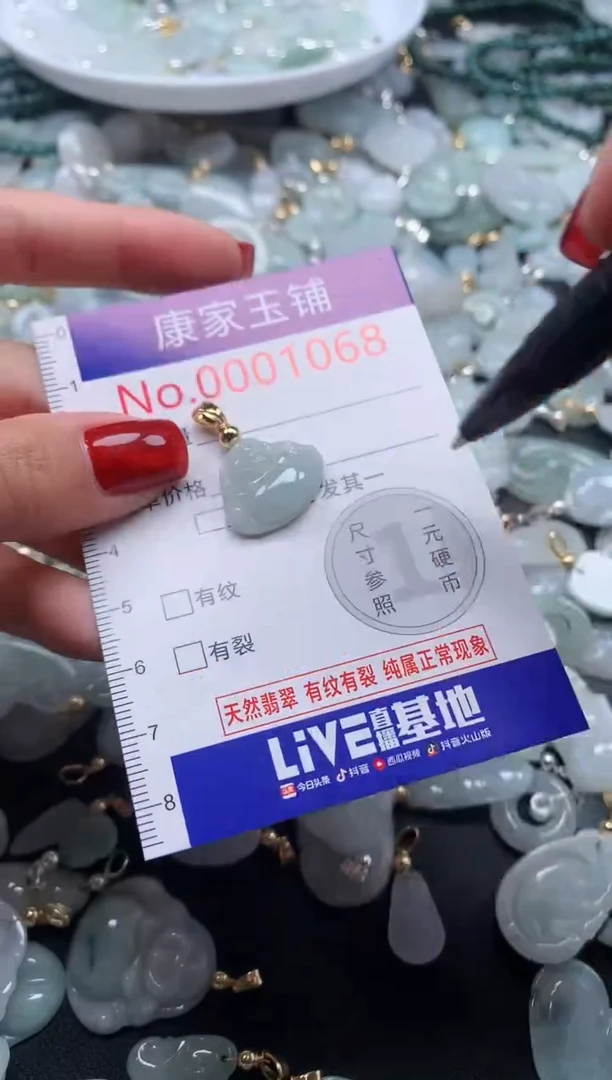 翡翠未镶嵌吊坠(不含链)1068