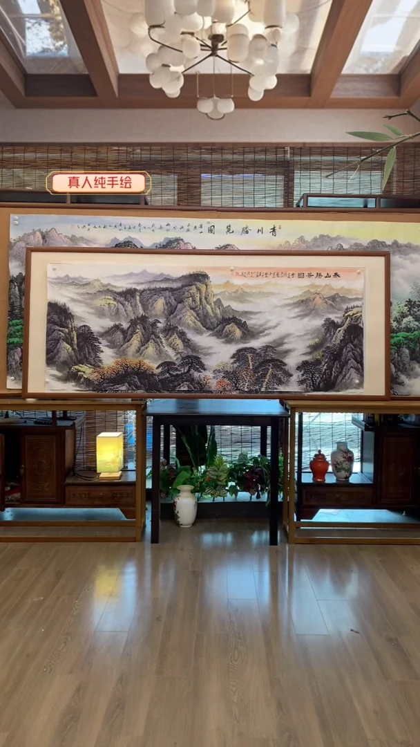 国画国画纯手绘纯实木205*85cm