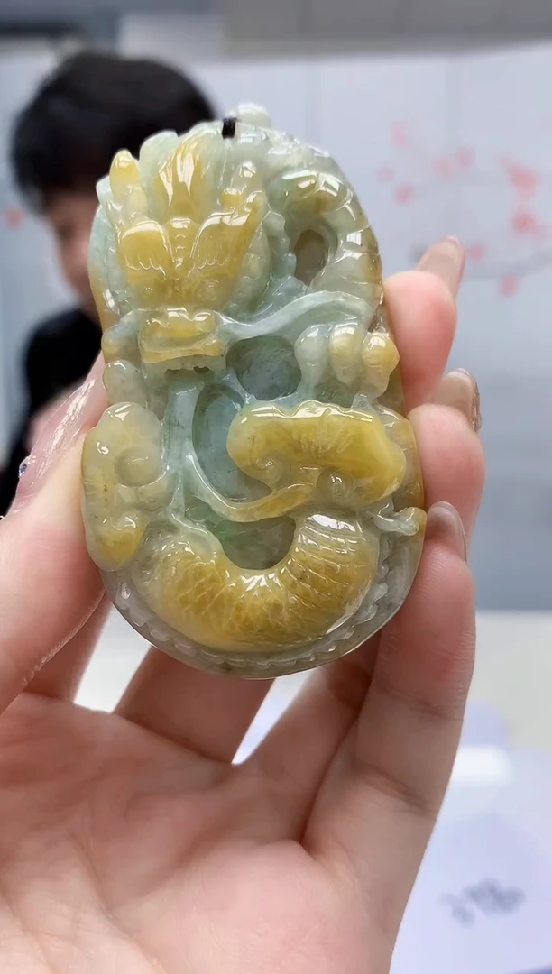 【闪购商品】定制翡翠未镶嵌4915jw-毛货挂件38