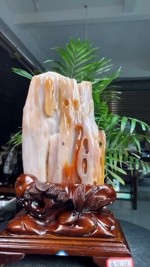 未镶嵌硅化玉（树化玉）珠宝奇石2720（高度32厘米）