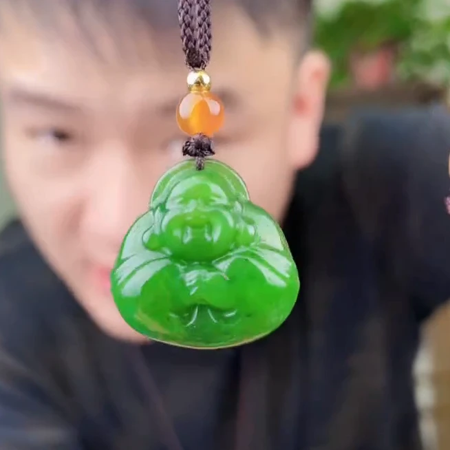 和田玉碧玉抱抱佛公（拍一发一，多样性发货！）