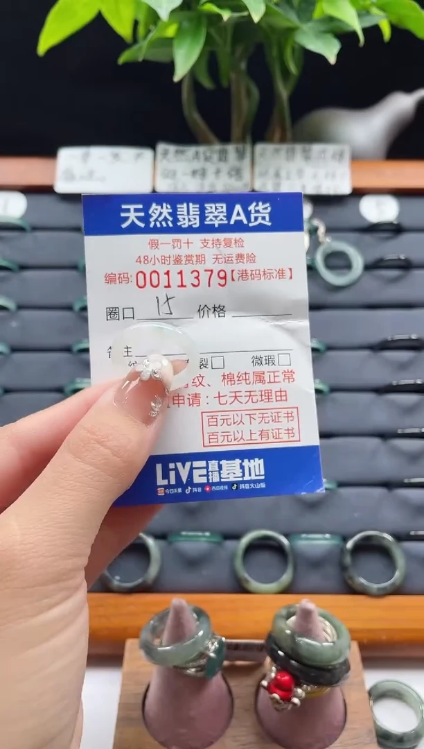 【闪购商品】翡翠戒指未镶嵌翡翠戒指1379