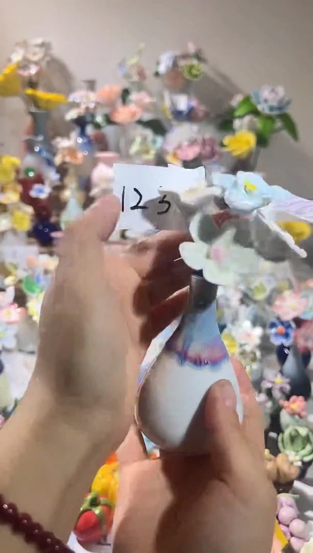 创意手工陶瓷花套组123