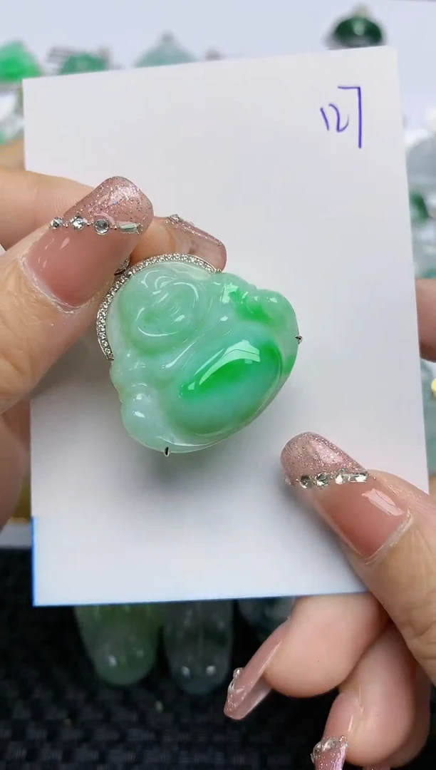 【闪购商品】翡翠颈饰18K金镶嵌天然A货翡翠 127