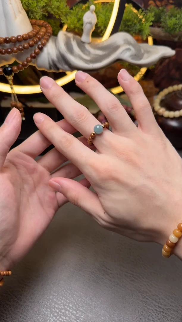 手串库克未镶嵌库克翡翠圆珠戒指