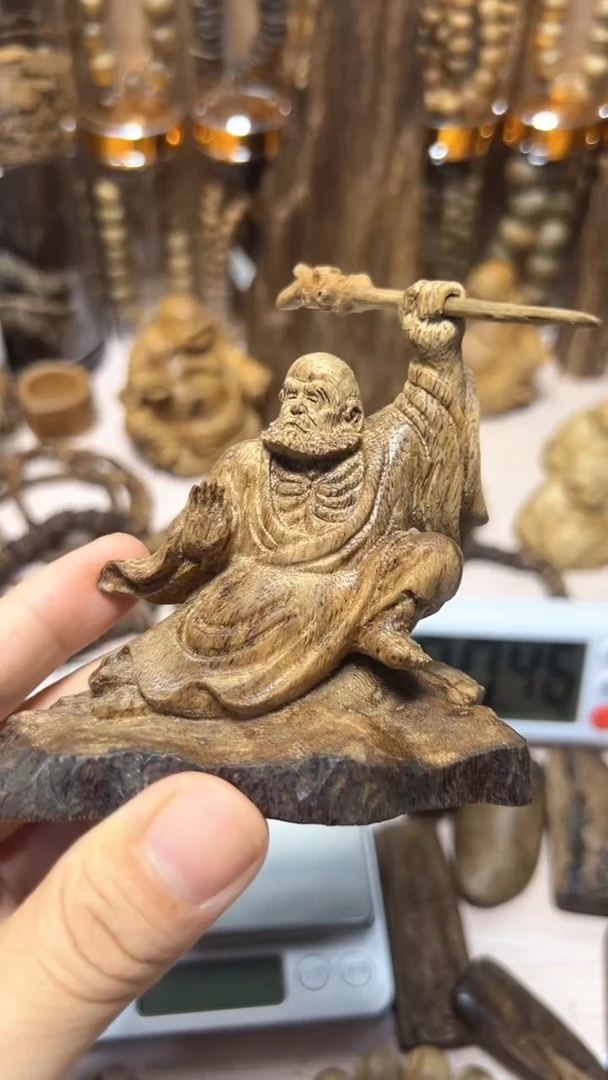 沉香沉香碎屑文莱雕刻  达哥