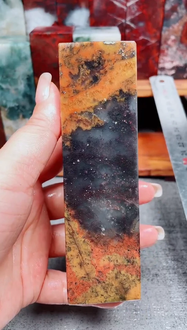 玉桂林鸡血玉素章62