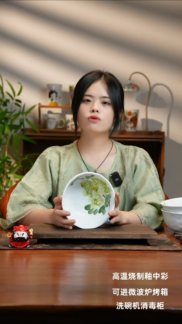 景德镇手绘釉中彩（食品级）捏捏碗