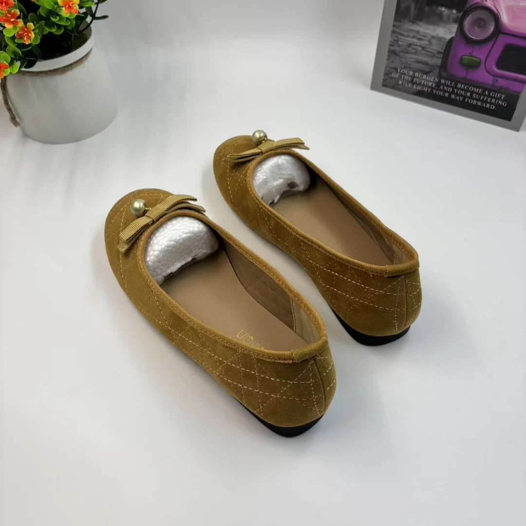 C016圆头浅口纯色常规款平底单鞋休闲鞋夏季休闲风