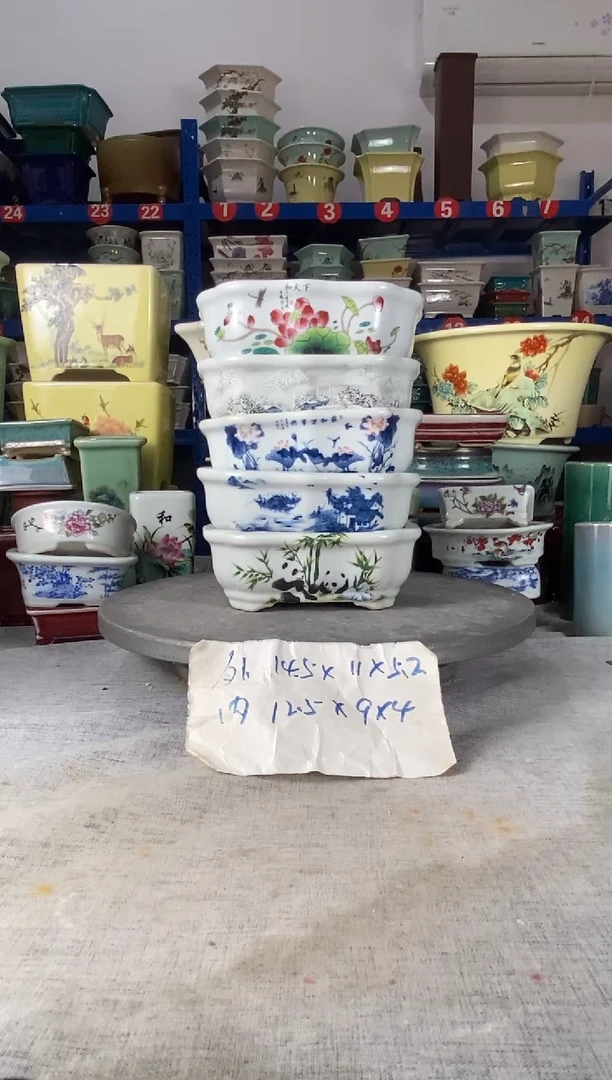 8920五只马槽花盆