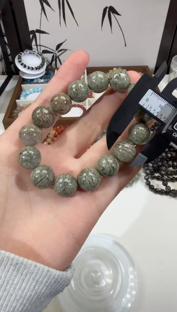 未镶嵌手串水晶SJ-56抹茶幽灵