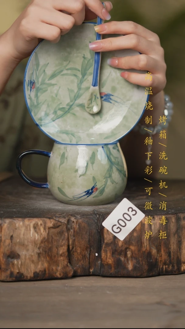 瓷片景德镇高温釉下彩可微波烤箱洗碗机003
