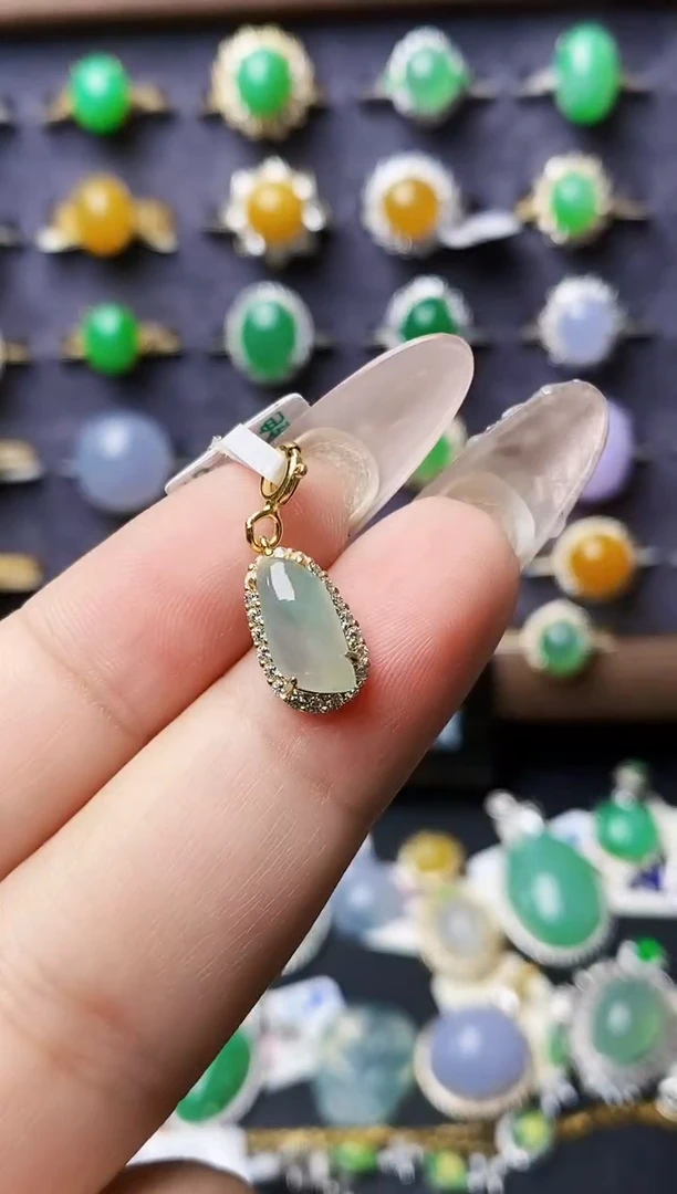 银S925镶嵌戒指翡翠0223