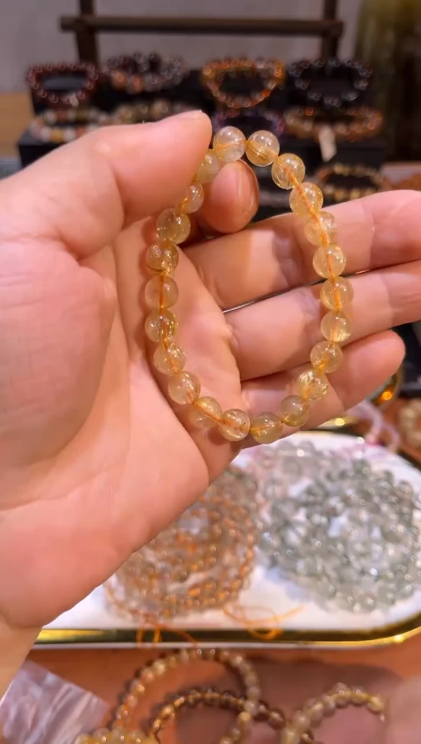 未镶嵌手串水晶SJ-967金发晶