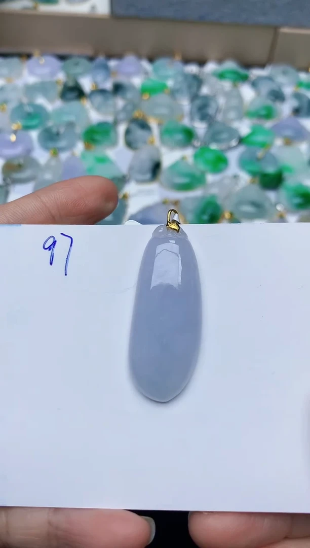 【闪购商品】翡翠颈饰18K金镶嵌天然翡翠A货