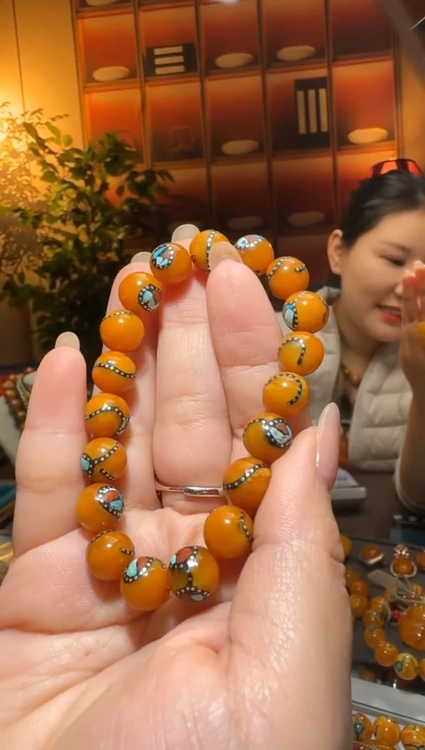 蜜蜡颈饰未镶嵌0236天然蜜蜡珠宝奇石全都保真