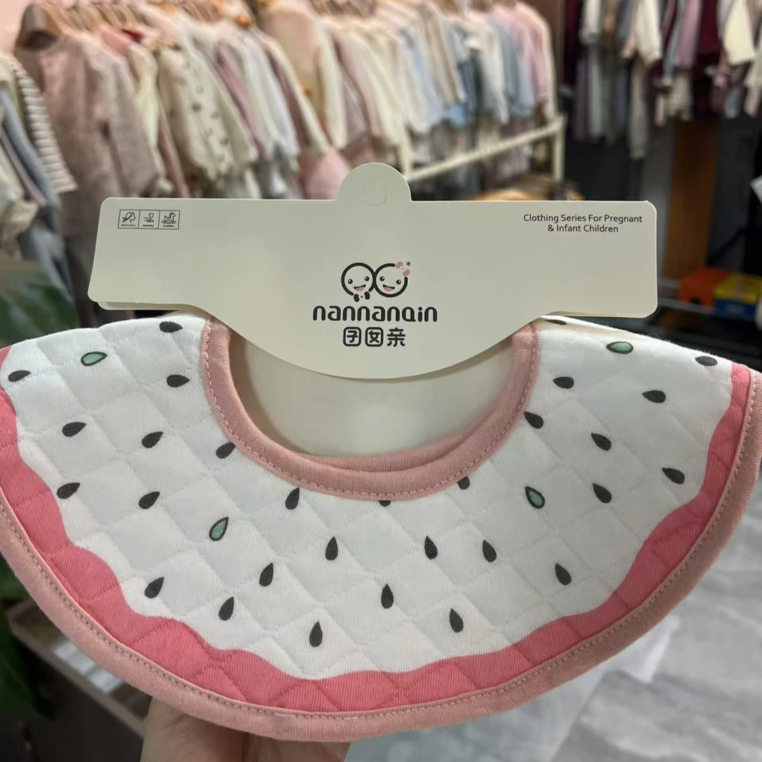 呵儿特围嘴口水巾婴儿纯棉防水宝宝圆形