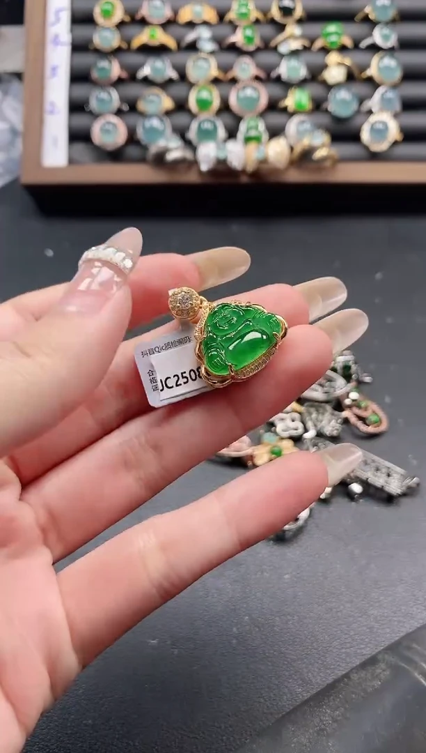 银S925镶嵌戒指翡翠51511