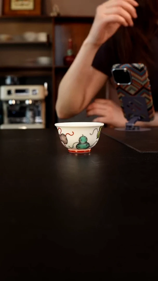 瓷片一点堂康熙五彩品杯